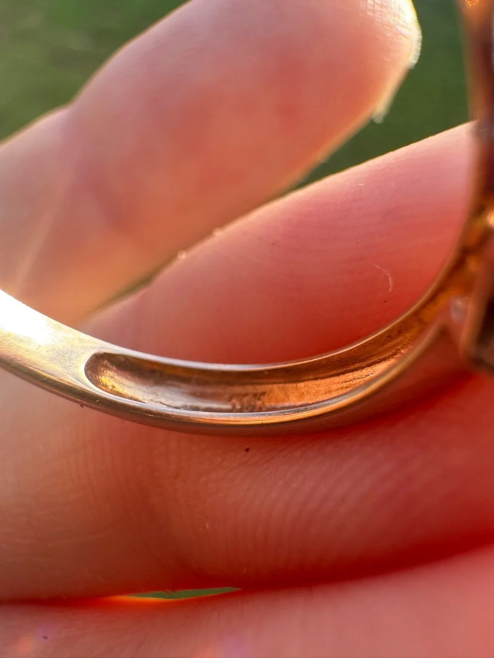 Solid 10k rose gold 2.60Ctw genuine grape garnet/pink sapphire - Picture 8 of 12